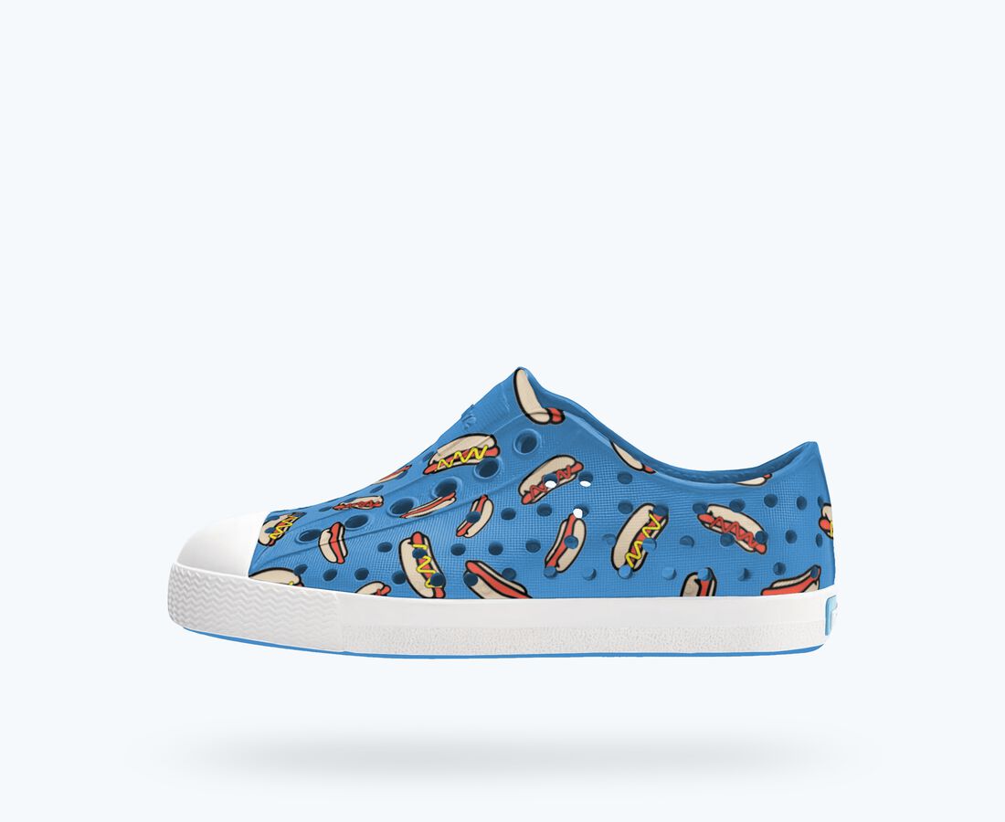 Jefferson Print Child - Resting Blue/ Shell White/ Hot Dogs