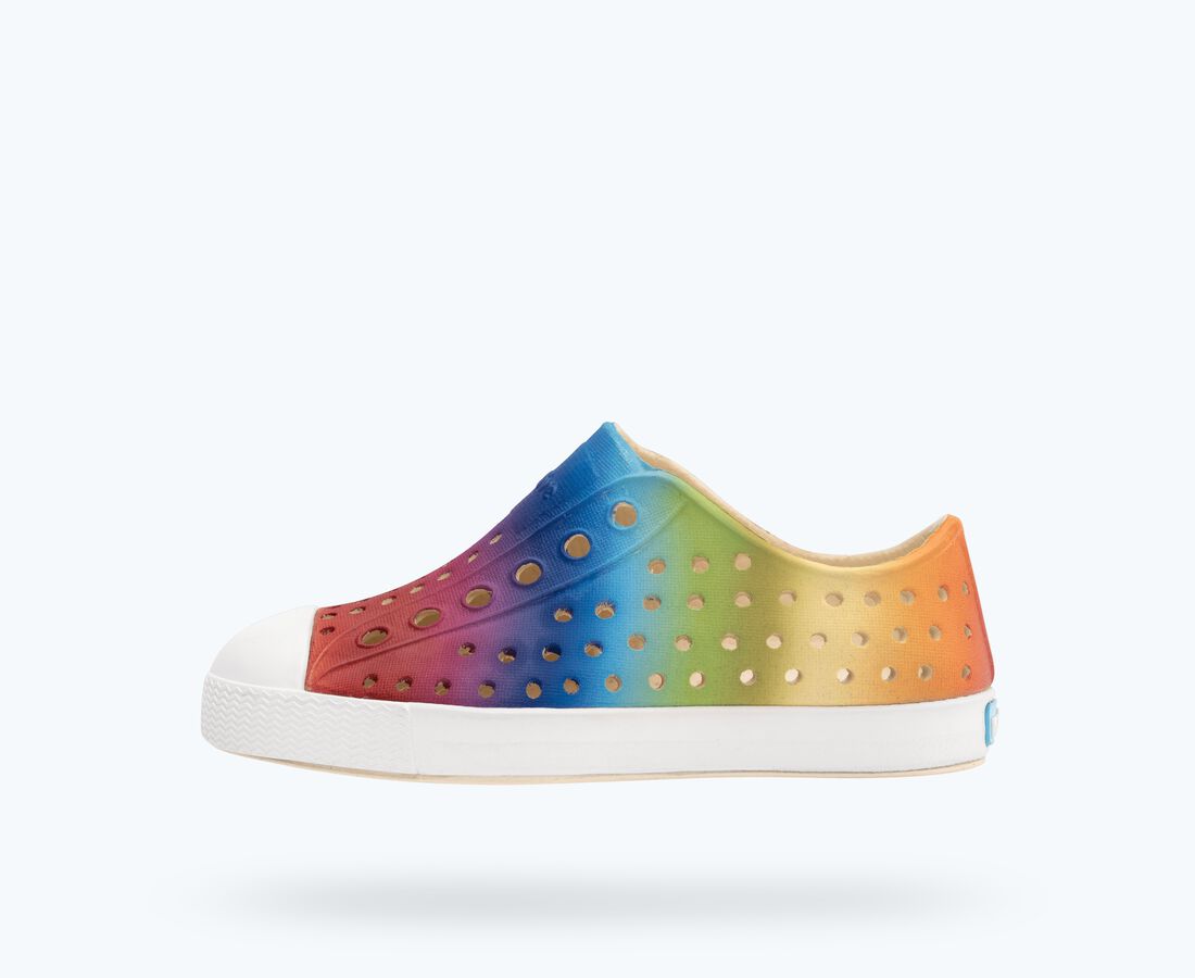 Jefferson Print Child - Bone White/ Shell White/ Rainbow Gradien