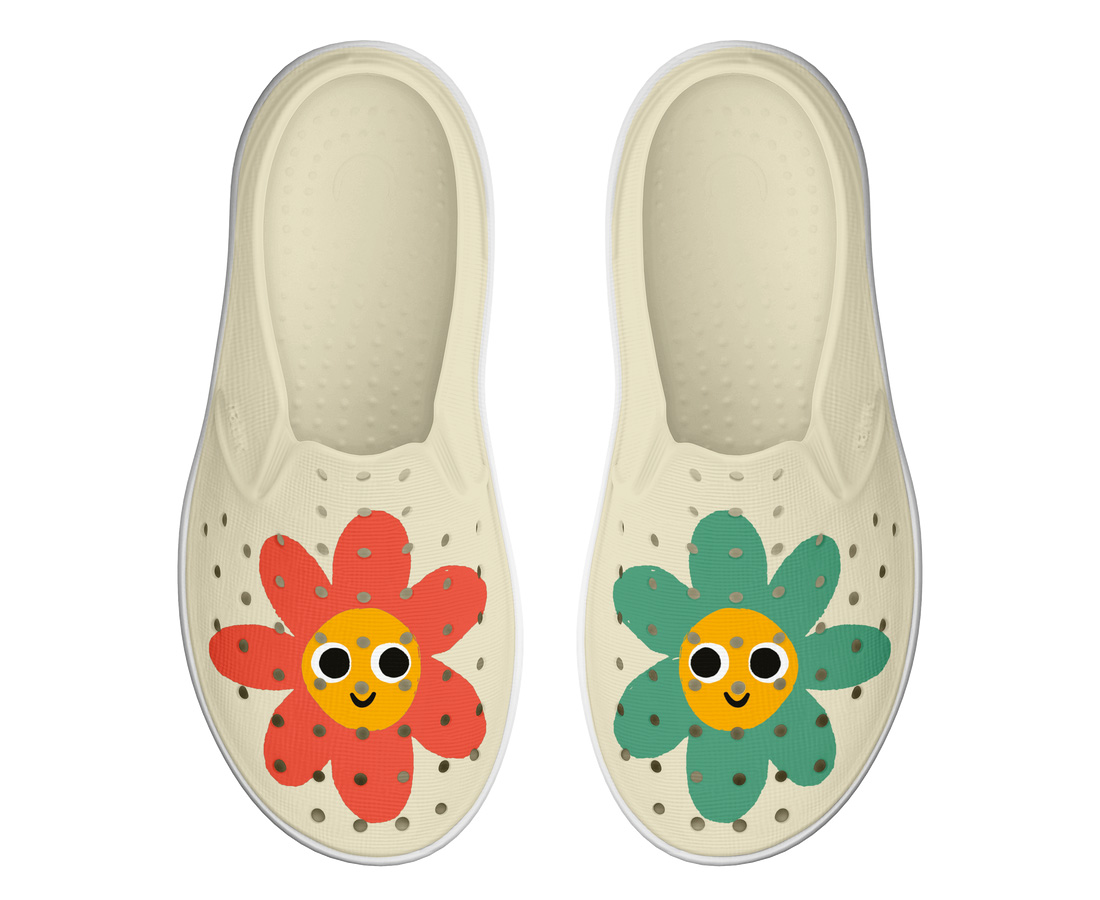 Miles Block Child - Bone White/ Shell White/ Happy Flower Block